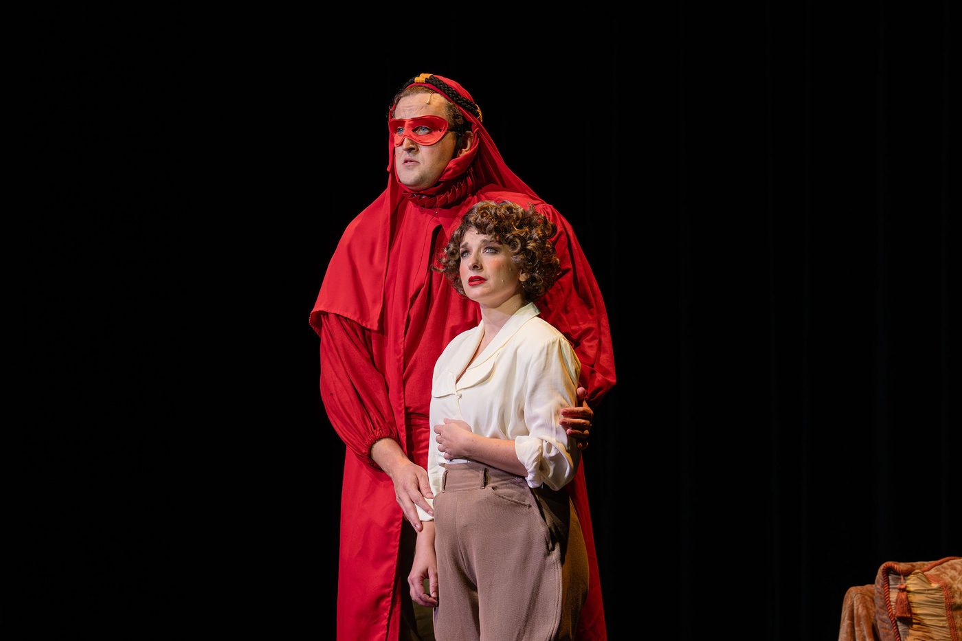 The Red Shadow with Margot in the desert camp